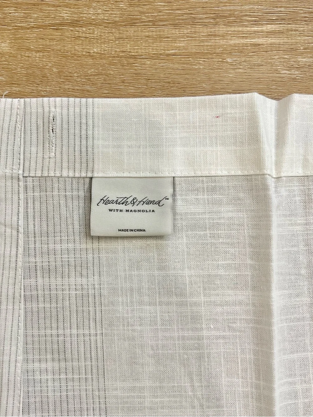 NWT Hearth & Hand Pinstripe Border Shower Curtain